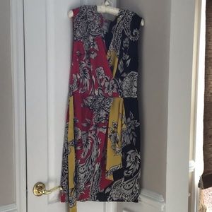 Women’s floral faux wrap dress